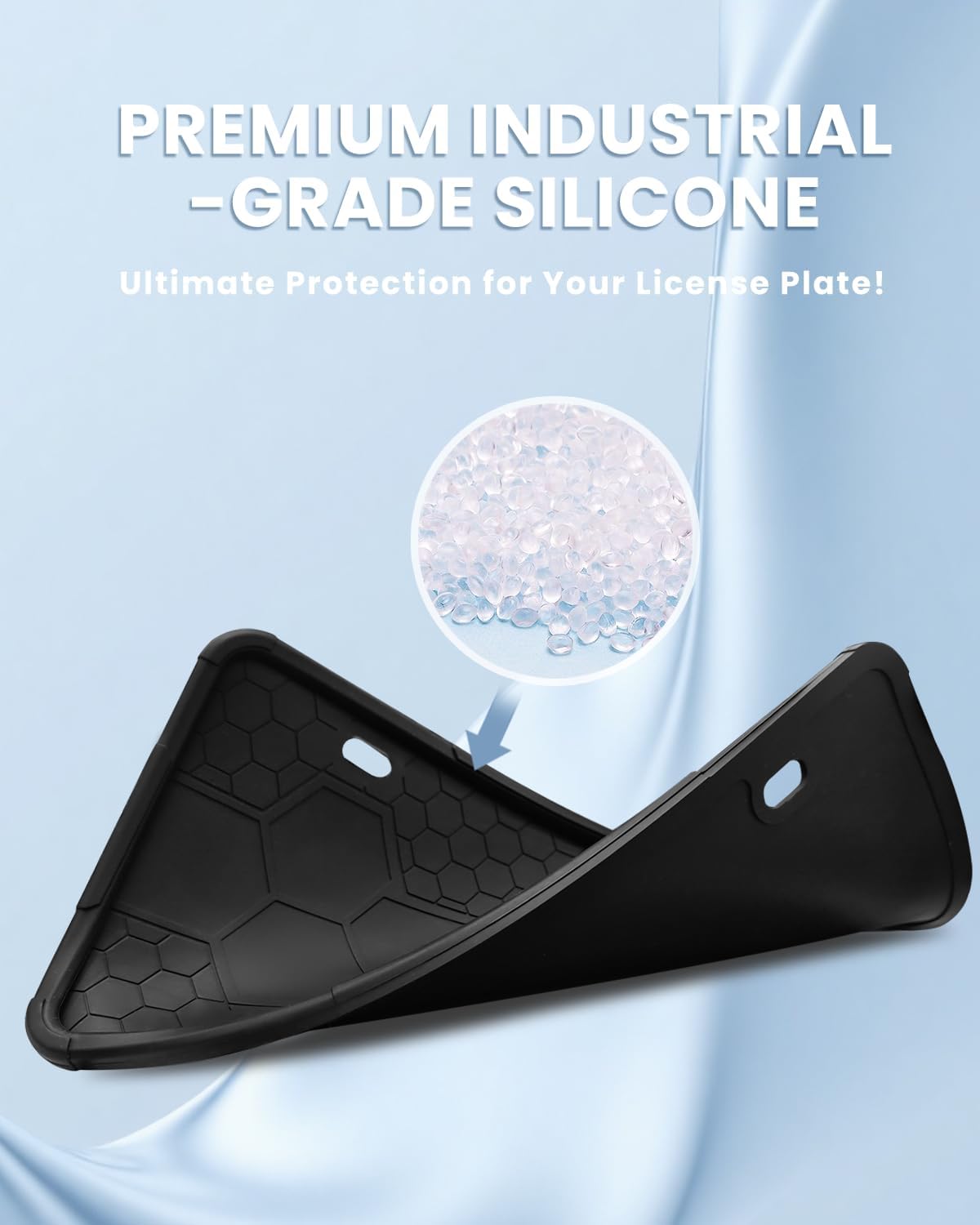 2 Pack Silicone License Plate Frames Black, Car Plate Frame Holder, Universal US Front & Rear Truck Frame Protector Mounting Kit Accessories, Rust Proof, Rattle Proof, Weather Proof (Black) - Image 6